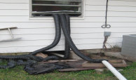 Image Of Flexible Duct Carrying Dry Air To Crawl Space
